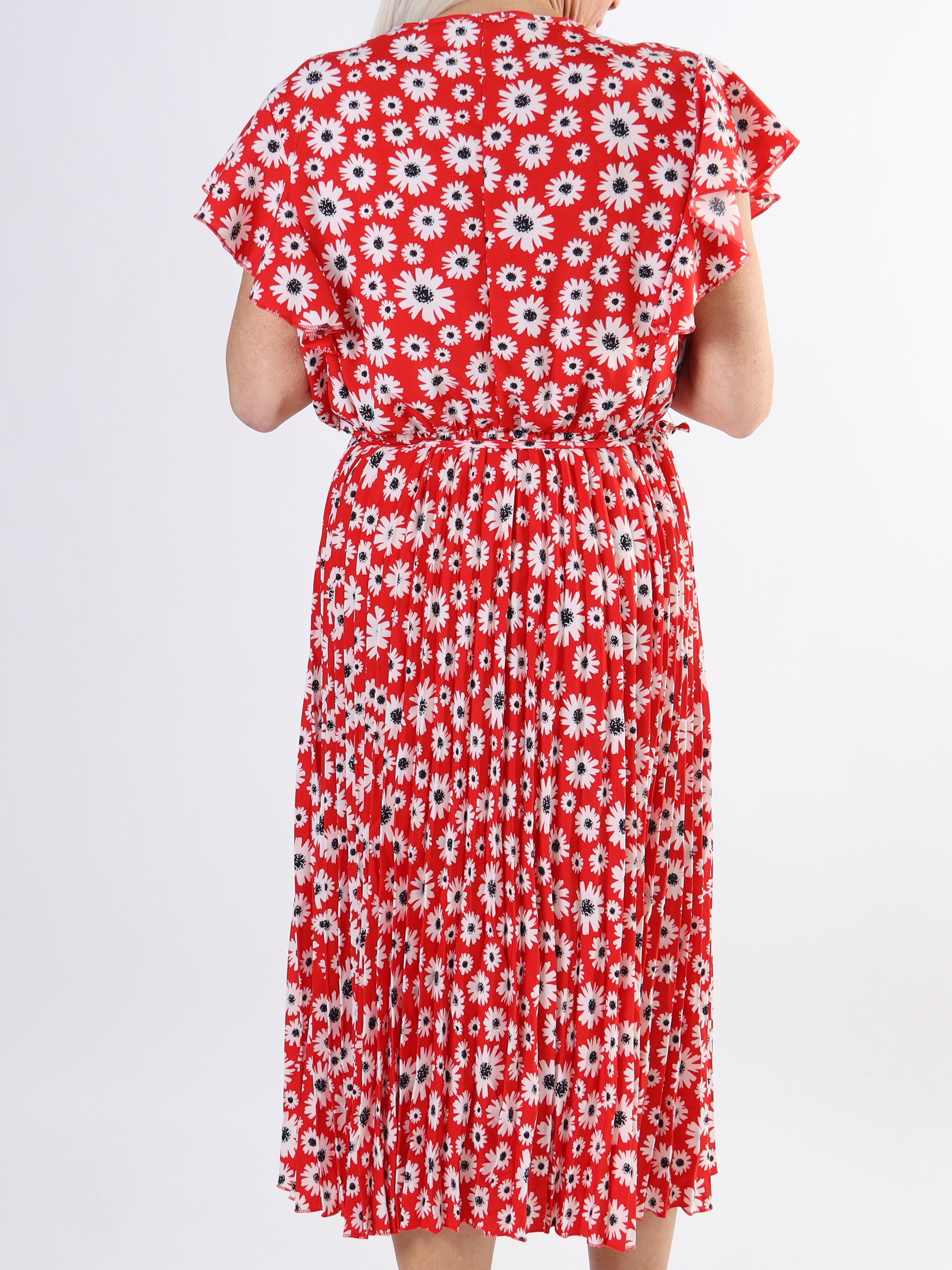 Callidora Flower - Plus size kjole med plisseringer og flæser